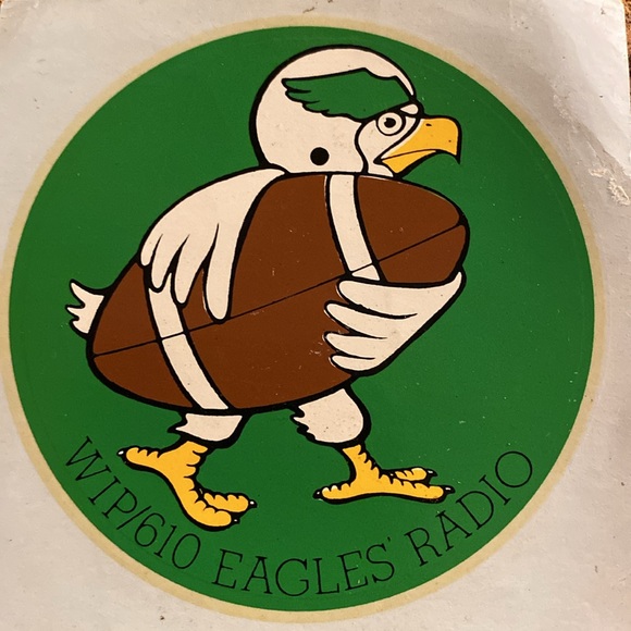 Retro 80s Philadelphia Eagles x 610 WIP Sports RadioMascot Sticker. Circle. 3 in - Picture 1 of 8